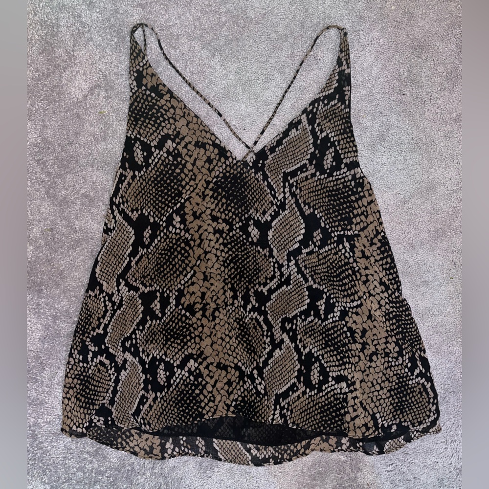 Zara snake print tank